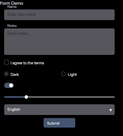 Form component preview